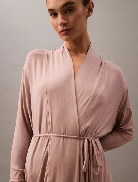 Ультралегкий халат для отдыха Calvin Klein 1159835869 (Розовый XS/S)