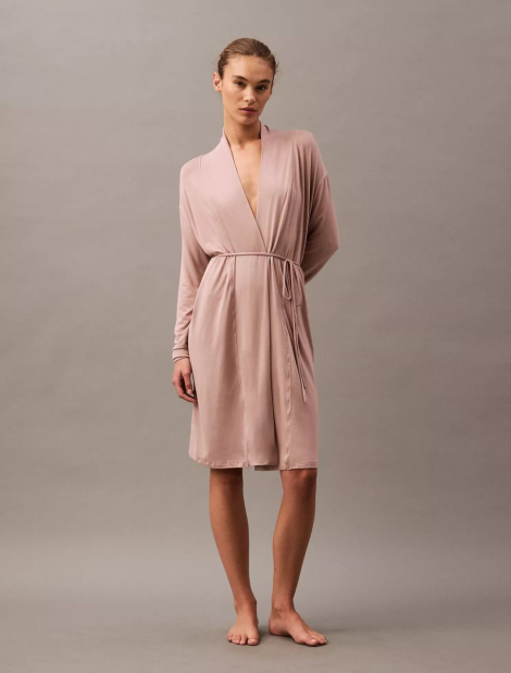 Ультралегкий халат для отдыха Calvin Klein 1159835869 (Розовый XS/S)