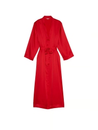 Женский длинный атласный халат Victoria's Secret 1159803654 (Красный, XS/S)