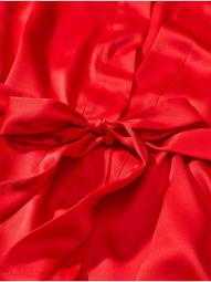 Жіночий довгий атласний халат Victoria's Secret 1159803654 (червоний, XS/S)