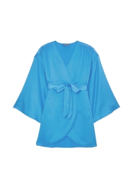 Жіночий атласний халат Victoria's Secret 1159807441 (Блакитний, XL/XXL)