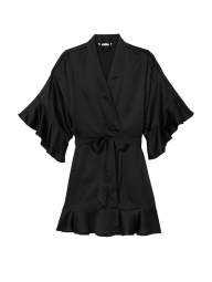 Жіночий атласний халат Victoria's Secret 1159810042 (Чорний, M/L)