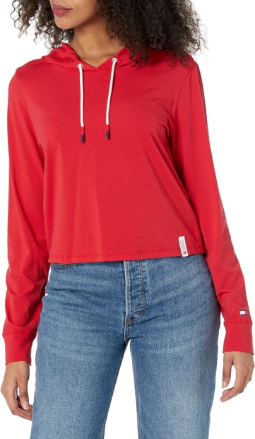 Женское легкое худи Tommy Hilfiger с капюшоном 1159803436 (Красный, S)