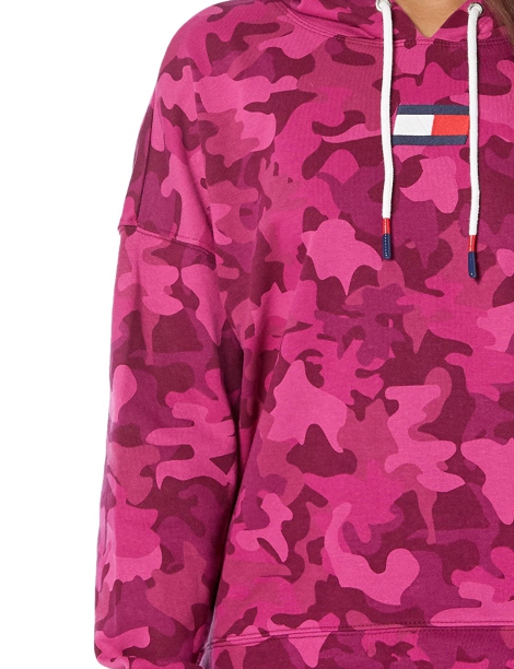 Женское худи Tommy Hilfiger с вырезом сзади 1159804283 (Розовый, M)