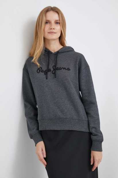 Женское худи Pepe Jeans London с капюшоном 1159812181 (Серый, L)