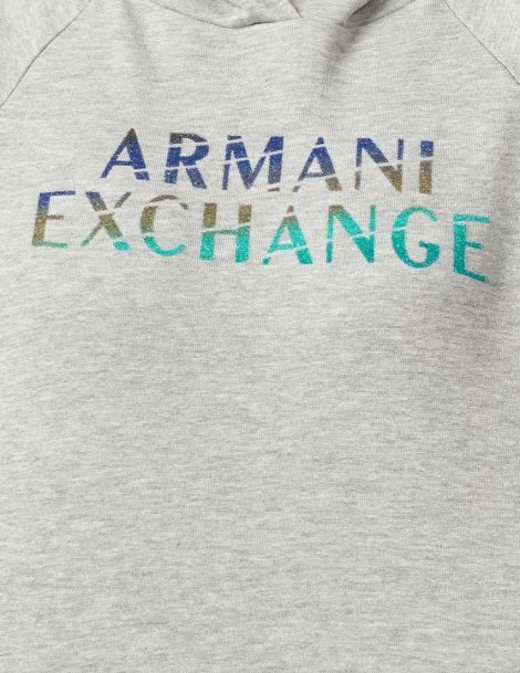 Женское худи Armani Exchange с капюшоном 1159816180 (Серый XS)