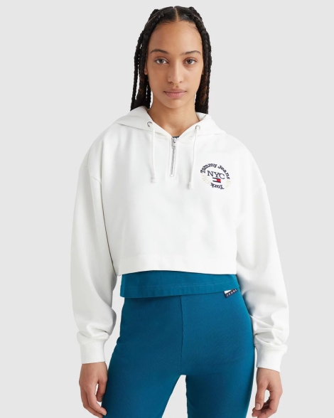 Жіноче укорочене худі Tommy Hilfiger 1159822411 (Білий XXL)