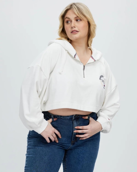 Жіноче укорочене худі Tommy Hilfiger 1159822411 (Білий XXL)