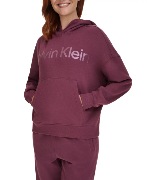 Жіноче худощі Calvin Klein з капюшоном 1159834975 (Бордовий S)