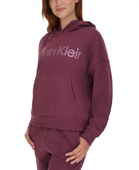 Жіноче худощі Calvin Klein з капюшоном 1159834975 (Бордовий S)