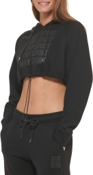 Жіноче укорочене худі DKNY на флісі 1159803726 (Чорний, M)