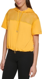 Женское укороченное худи DKNY с коротким рукавом 1159805869 (Желтый, M)