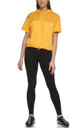 Женское укороченное худи DKNY с коротким рукавом 1159805869 (Желтый, M)