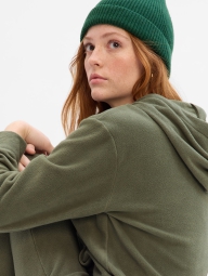 Женское флисовое худи GAP с капюшоном 1159805999 (Зеленый, S)
