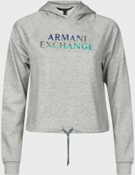 Женское худи Armani Exchange с капюшоном 1159816180 (Серый XS)