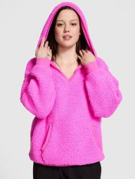 Женсокое худи Victoria's Secret PINK шерпа 1159834314 (Розовый S)