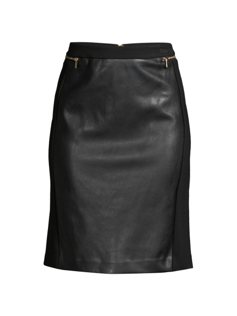 Женская кожаная юбка Karl Lagerfeld Paris 1159786759 (Черный, 14)