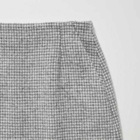 Женская твидовая юбка UNIQLO 1159801225 (Серый, 25)