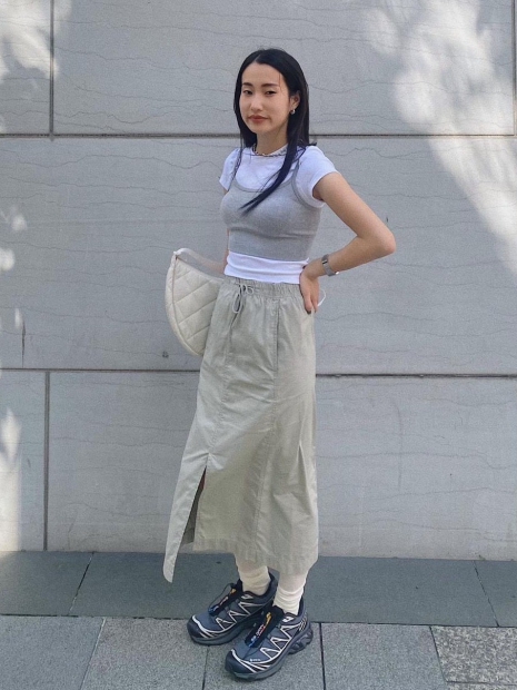 Жіноча спідниця UNIQLO 1159816698  (Сірий M)