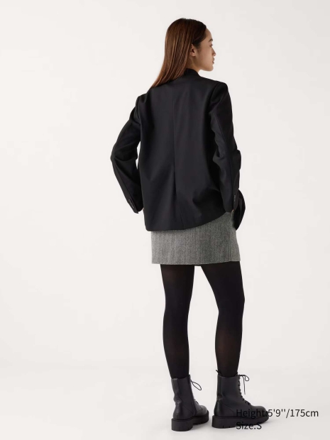 Твідова спідниця-шорти UNIQLO 1159828305 (Сірий S)