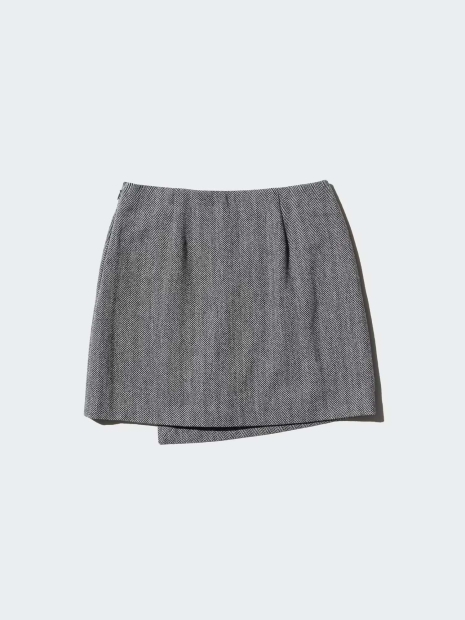 Твідова спідниця-шорти UNIQLO 1159828305 (Сірий S)