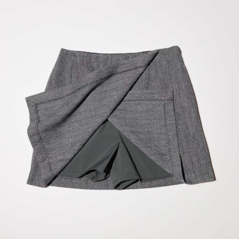 Твідова спідниця-шорти UNIQLO 1159828305 (Сірий S)