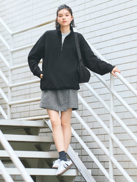 Твідова спідниця-шорти UNIQLO 1159828305 (Сірий S)