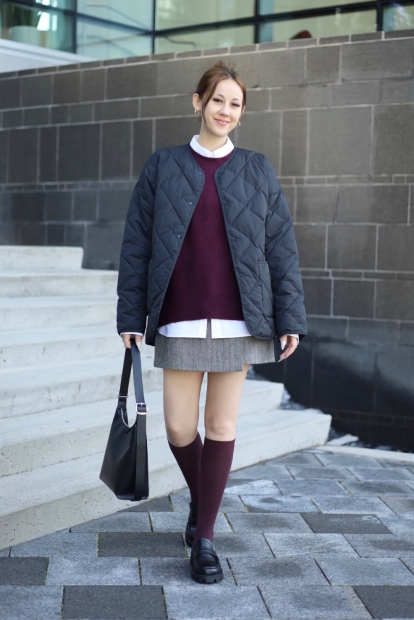Твідова спідниця-шорти UNIQLO 1159828305 (Сірий S)