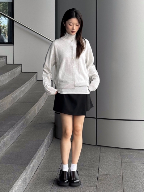 Твідова спідниця-шорти UNIQLO 1159828469 (Чорний XL)
