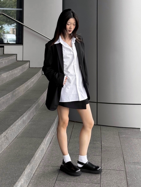 Твідова спідниця-шорти UNIQLO 1159828469 (Чорний XL)