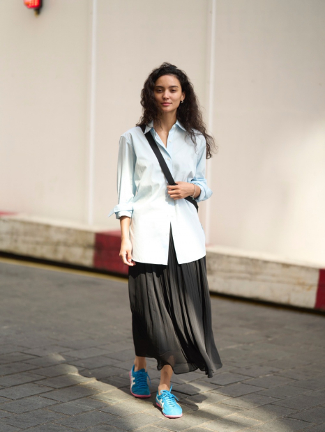 Плиссированная юбка UNIQLO 1159830767 (Черный S)