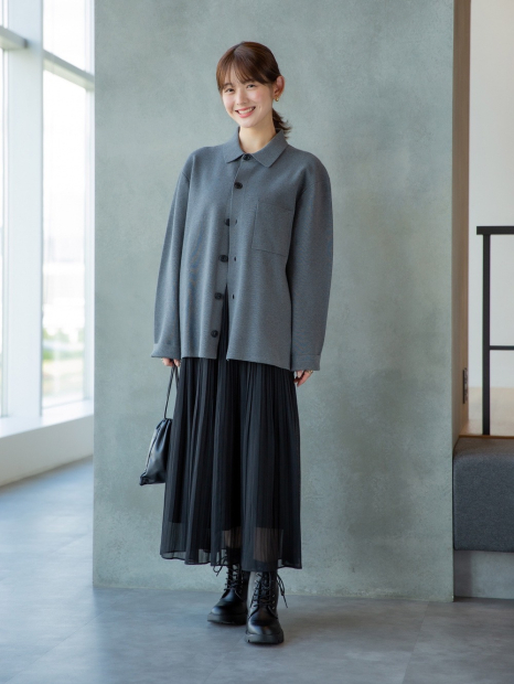 Плиссированная юбка UNIQLO 1159830767 (Черный S)