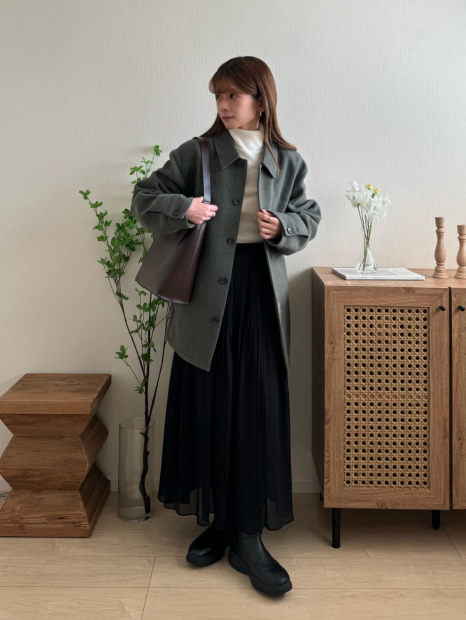 Плиссированная юбка UNIQLO 1159830767 (Черный S)