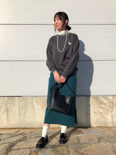 Спідниця жіноча еластична UNIQLO 1159834017 (Зелений M)