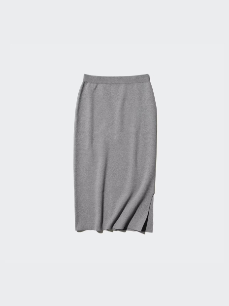 Женская эластичная юбка UNIQLO 1159834740 (Серый M)