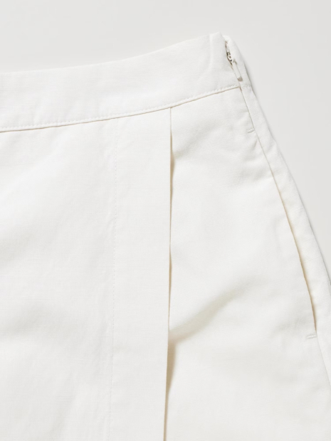 Жіноча спідниця-шорти UNIQLO із лляної суміші 1159835649 (Молочний XXL)