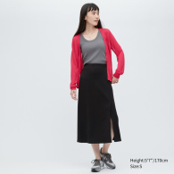 Женская эластичная юбка UNIQLO 1159786479 (Черный, S)