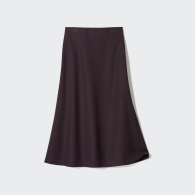 Расклешенная юбка из фактурного джерси UNIQLO 1159799192 (Бордовый, L)