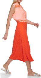 Стильная женская юбка миди DKNY 1159809756 (Оранжевый, XS)