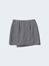 Твідова спідниця-шорти UNIQLO 1159828305 (Сірий S)