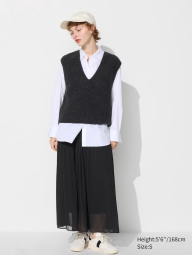 Плісована спідниця UNIQLO 1159830767 (Чорний S)