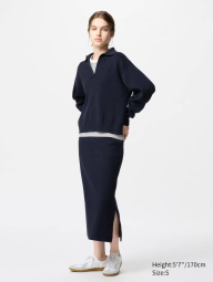 Женская эластичная юбка UNIQLO 1159834739 (Синий M)