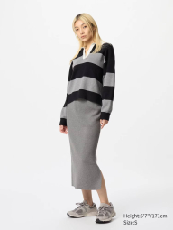 Женская эластичная юбка UNIQLO 1159834740 (Серый M)