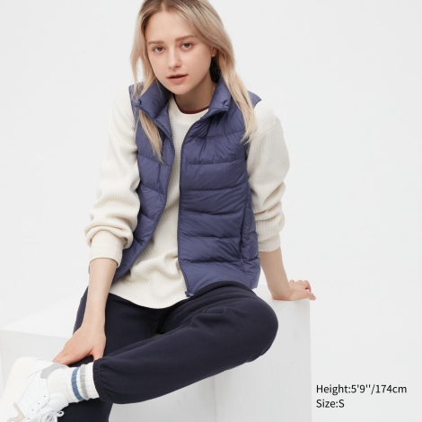 Женский пуховой жилет Uniqlo жилетка на молнии 1159800088 (Фиолетовый, XS)