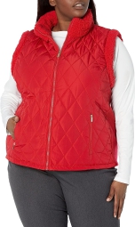 Женская жилетка с шерпой Calvin Klein жилет на молнии 1159783141 (Красный, 1X)