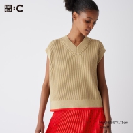 Вязаная жилетка UNIQLO 1159811692 (Бежевый, M)