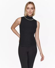 Женская жилетка Karl Lagerfeld Paris с жемчуженами 1159831934 (Черный XL)