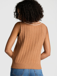 Стильный жилет Victoria's Secret Pink вязаный 1159834294 (Коричневый L)