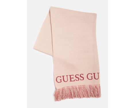 Вязаный набор Guess шапка и шарф 1159827521 (Розовый One size)