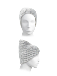 Вязаный комплект Calvin Klein шапка с повязкой 1159780727 (Серый, One size)
